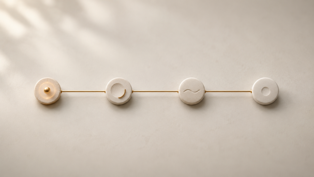 Thread lift recovery and aftercare timeline illustration
